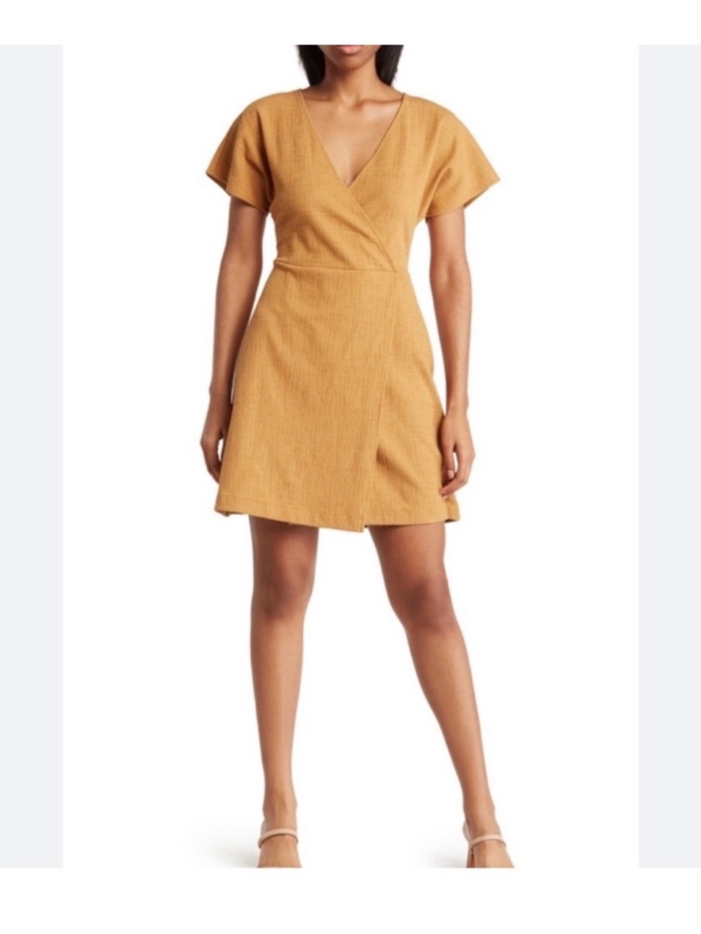 Madewell Cross Front Flutter Sleeve Mini Dress XS